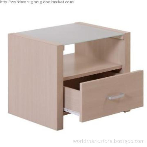 Bedside Tables with Paper Foil Finish